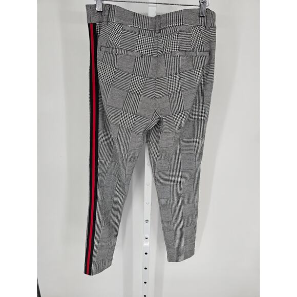 Express Womens Sz 4 Skinny Fit Mid Rise Dress Pants White Black Red Stripe - Picture 4 of 5